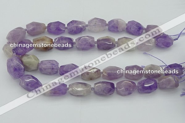 CNG5510 12*16mm - 15*25mm faceted nuggets lavender amethyst beads