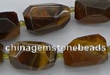 CNG5512 12*16mm - 15*25mm faceted nuggets yellow tiger eye beads