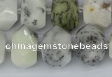 CNG5520 12*16mm - 15*20mm faceted nuggets white opal gemstone beads