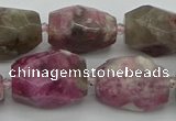 CNG5523 12*16mm - 15*25mm faceted nuggets pink tourmaline beads