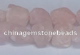 CNG5531 15.5 inches 10*14mm - 12*16mm nuggets rose quartz beads