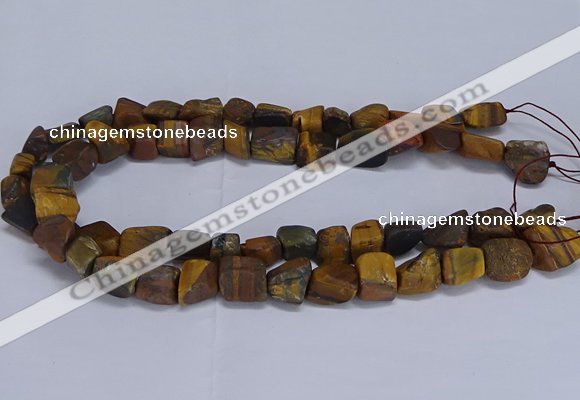 CNG5543 15.5 inches 10*14mm - 12*16mm nuggets yellow tiger eye beads