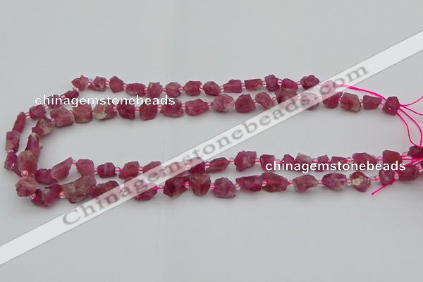 CNG5550 15.5 inches 4*6mm - 8*12mm nuggets pink tourmaline beads