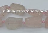 CNG5551 15.5 inches 10*15mm - 15*20mm nuggets rose quartz beads