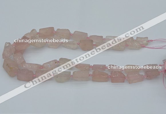 CNG5551 15.5 inches 10*15mm - 15*20mm nuggets rose quartz beads