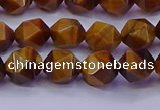 CNG5576 15.5 inches 6mm faceted nuggets yellow tiger eye beads