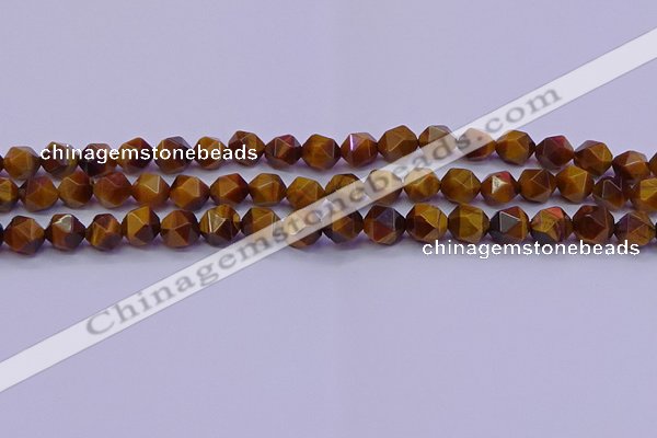 CNG5576 15.5 inches 6mm faceted nuggets yellow tiger eye beads