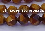 CNG5577 15.5 inches 8mm faceted nuggets yellow tiger eye beads