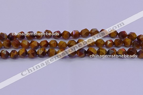 CNG5577 15.5 inches 8mm faceted nuggets yellow tiger eye beads