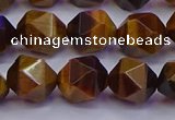 CNG5578 15.5 inches 10mm faceted nuggets yellow tiger eye beads