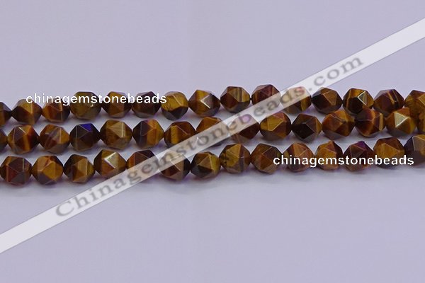 CNG5578 15.5 inches 10mm faceted nuggets yellow tiger eye beads