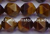 CNG5579 15.5 inches 12mm faceted nuggets yellow tiger eye beads