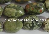 CNG558 15.5 inches 13*18mm nuggets rhyolite gemstone beads