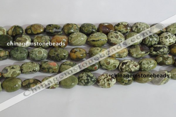 CNG558 15.5 inches 13*18mm nuggets rhyolite gemstone beads