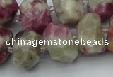 CNG5583 12*16mm - 15*20mm faceted nuggets pink tourmaline beads