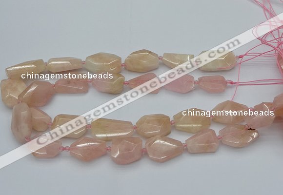 CNG5590 15.5 inches 15*20mm - 22*30mm faceted freeform morganite beads