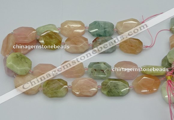 CNG5593 15.5 inches 20*25mm - 25*30mm faceted freeform morganite beads