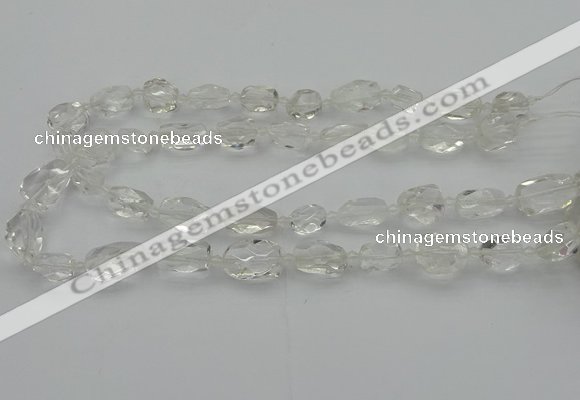 CNG5603 15.5 inches 8*12mm - 13*18mm faceted nuggets white crystal beads