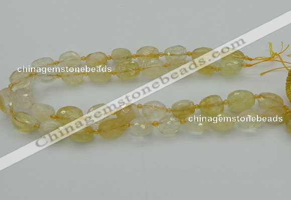 CNG5605 15.5 inches 10*14mm - 13*18mm faceted nuggets citrine beads