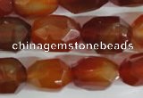 CNG561 15.5 inches 14*20mm faceted nuggets red agate beads