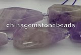 CNG5611 15*35mm - 18*45mm faceted teardrop lavender amethyst beads