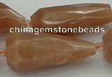 CNG5613 15.5 inches 15*35mm - 18*45mm faceted teardrop moonstone beads