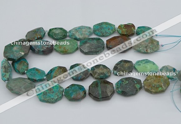 CNG5622 18*25mm - 22*30mm freeform chrysocolla gemstone beads