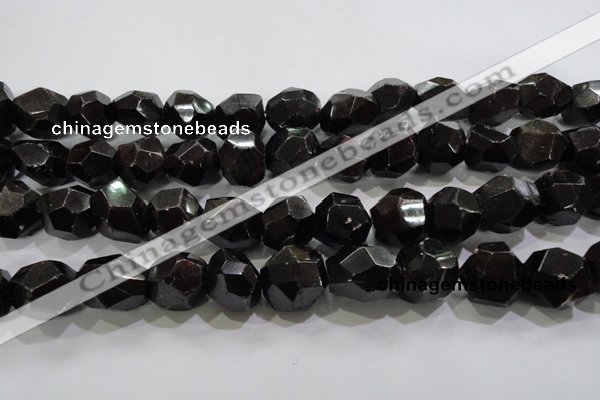 CNG563 15.5 inches 12*16mm faceted nuggets red garnet beads