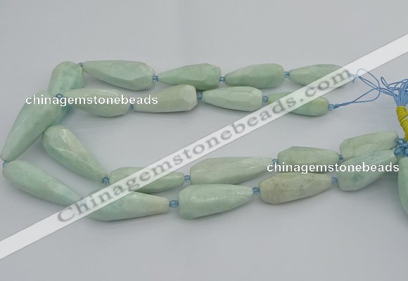 CNG5636 15.5 inches 15*35mm - 18*45mm faceted teardrop amazonite beads