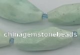 CNG5637 15.5 inches 15*35mm - 18*40mm faceted rice amazonite beads