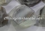 CNG566 28*30mm - 30*40mm faceted nuggets botswana agate beads