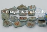 CNG5674 15.5 inches 30*40mm - 35*45mm freeform aquamarine beads