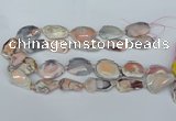 CNG5676 18*25mm - 30*35mm faceted freeform pink botswana agate beads