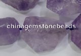 CNG569 20*30mm - 25*40mm faceted nuggets amethyst gemstone beads