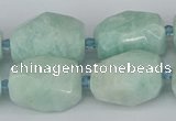 CNG5693 15.5 inches 12*16mm - 15*25mm faceted nuggets amazonite beads