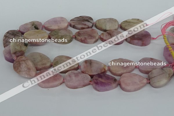 CNG5706 15.5 inches 22*30mm - 28*35mm freeform kunzite beads