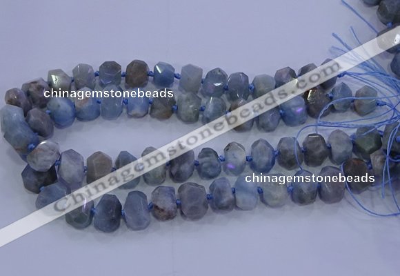 CNG5718 15.5 inches 10*14mm - 13*18mm faceted nuggets aquamarine beads