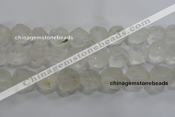 CNG573 15.5 inches 16*18mm nuggets white crystal beads