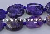 CNG5731 12*16mm - 15*20mm faceted freeform charoite beads