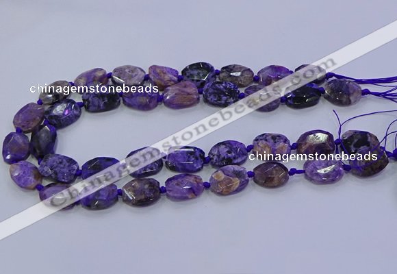 CNG5731 12*16mm - 15*20mm faceted freeform charoite beads