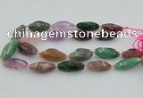 CNG5740 15*35mm - 18*40mm faceted rice mixed gemstone beads