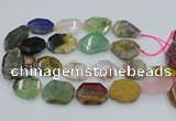 CNG5742 20*30mm - 35*45mm faceted freeform mixed gemstone beads