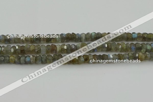 CNG5752 15.5 inches 6*9mm faceted nuggets labradorite beads