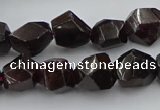 CNG5755 15.5 inches 10*14mm - 12*16mm faceted nuggets garnet beads