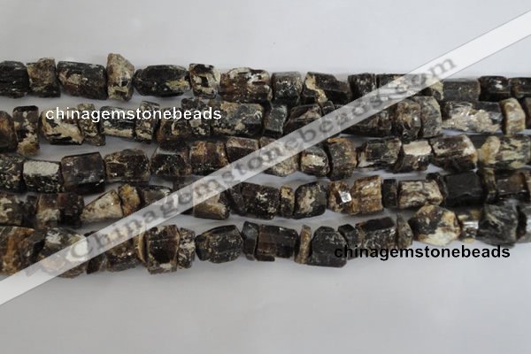 CNG577 5*10mm – 11*15mm nuggets black tourmaline gemstone beads