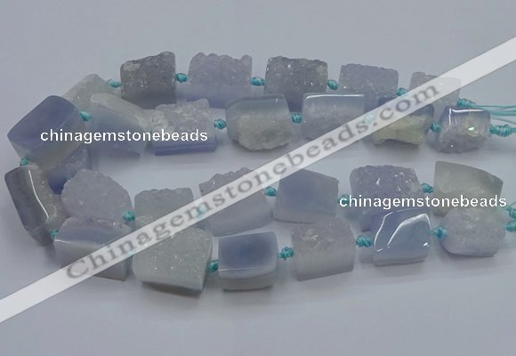 CNG5774 15.5 inches 15*20mm - 20*25mm freeform blue lace agate beads