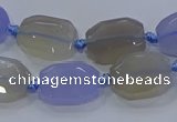 CNG5776 10*14mm - 12*16mm faceted freeform blue lace agate beads