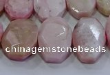 CNG5778 13*18mm - 15*20mm faceted freeform natural pink opal beads