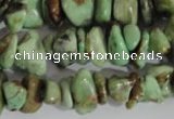 CNG578 15.5 inches 4*10mm nuggets african turquoise chips beads