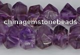 CNG5780 10*14mm - 12*16mm faceted nuggets amethyst beads